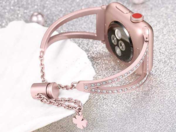 Cinturino per gioielli in metallo con fasce bling