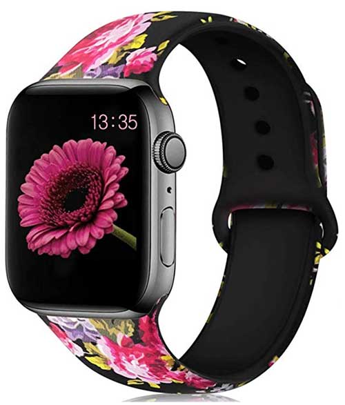 Cinturino per orologio Apple floreale