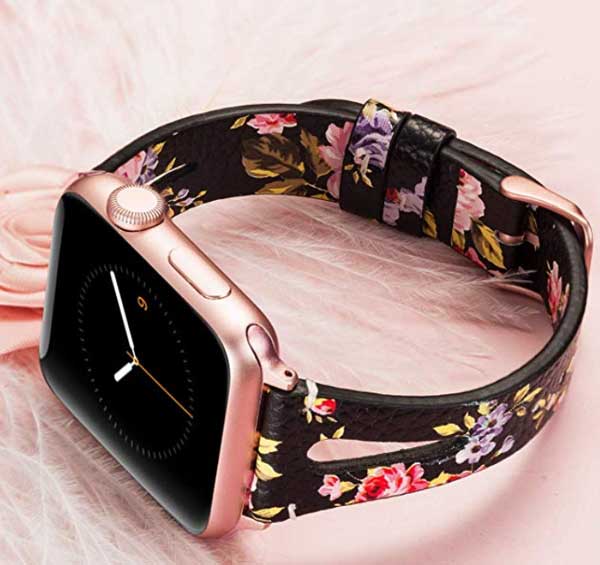 Cinturino per orologio Apple floreale da donna Wearlizer
