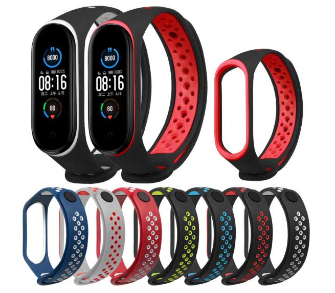 Bakeey-cinturini bicolore per mi Band 5