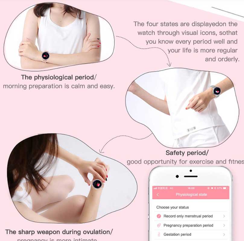 Tracker-periodo-fisiologico-femminile-per-smartwatch-Makibes-NY12