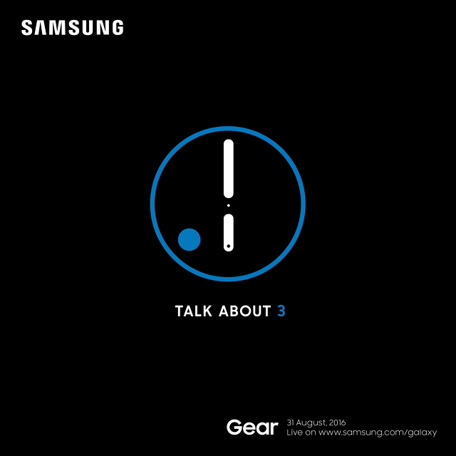 Samsung Gear S3, da svelare il 31 agosto 2016