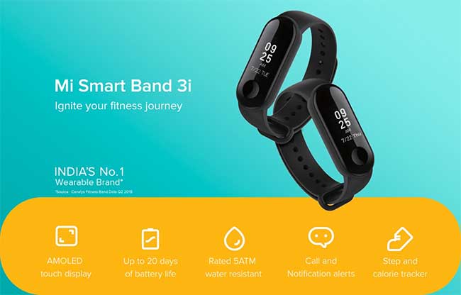 Xiaomi Mi band 3i Smartband – Economico ma senza cardiofrequenzimetro