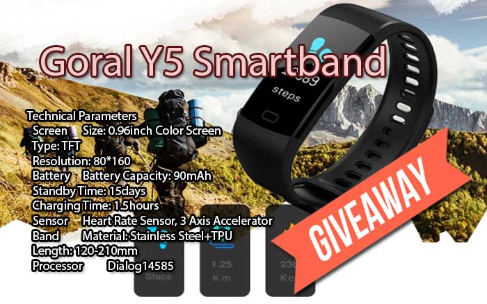 Young Series Smartband - Goral Y5 International Giveaway!