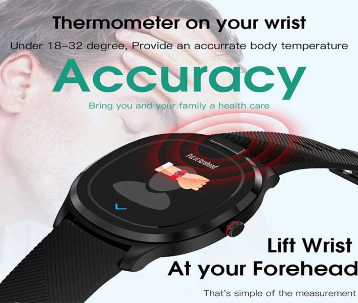 Smartwatch T01 con termometro