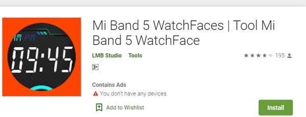 Quadranti Mi Band 5