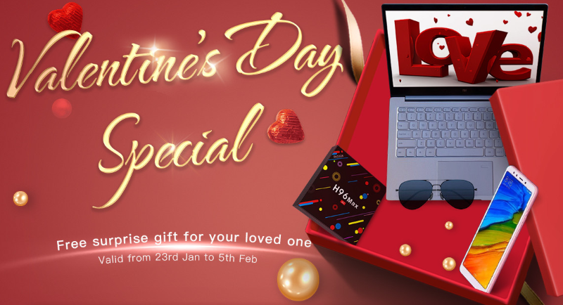 Ottieni offerte speciali con lo speciale di San Valentino di Geekbuying.com!